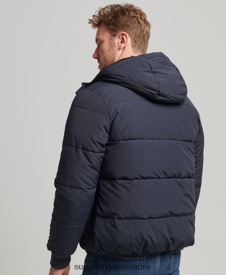 マウンテンパファージャケット 男性 Superdry 衣類 海軍 2J62PZ4559