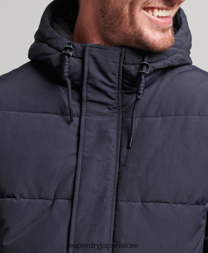 マウンテンパファージャケット 男性 Superdry 衣類 海軍 2J62PZ4559