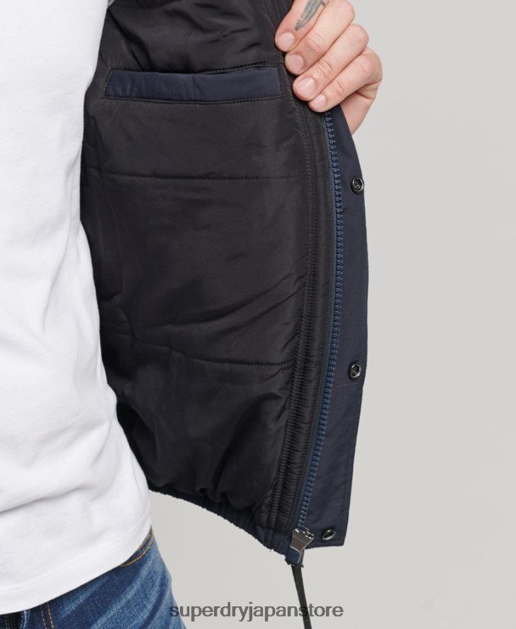 マウンテンパファージャケット 男性 Superdry 衣類 海軍 2J62PZ4559