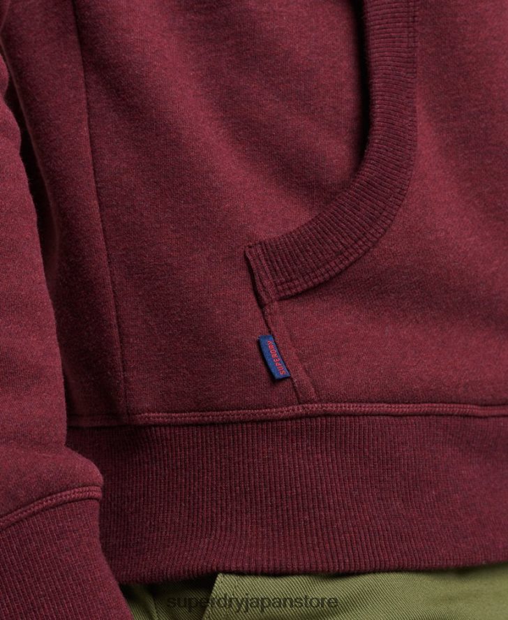 ヴィンテージロゴ刺繍パーカー 男性 Superdry 衣類 赤 2J62PZ455