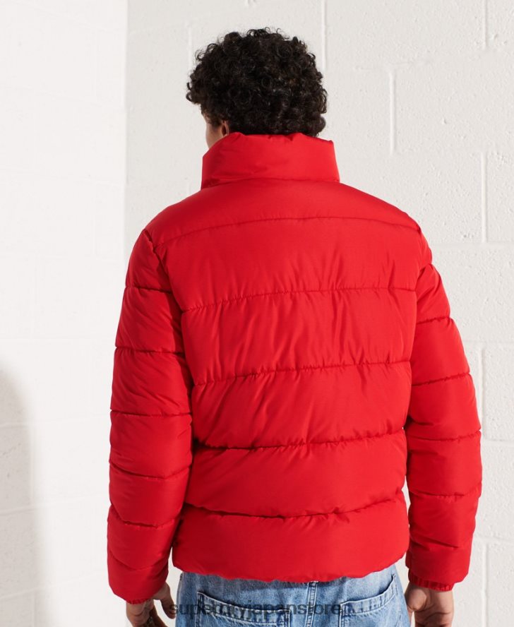 フードなしスポーツダウンジャケット 男性 Superdry 衣類 赤 2J62PZ4560