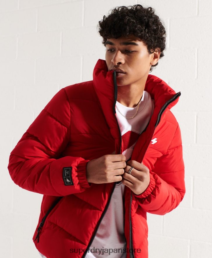 フードなしスポーツダウンジャケット 男性 Superdry 衣類 赤 2J62PZ4560