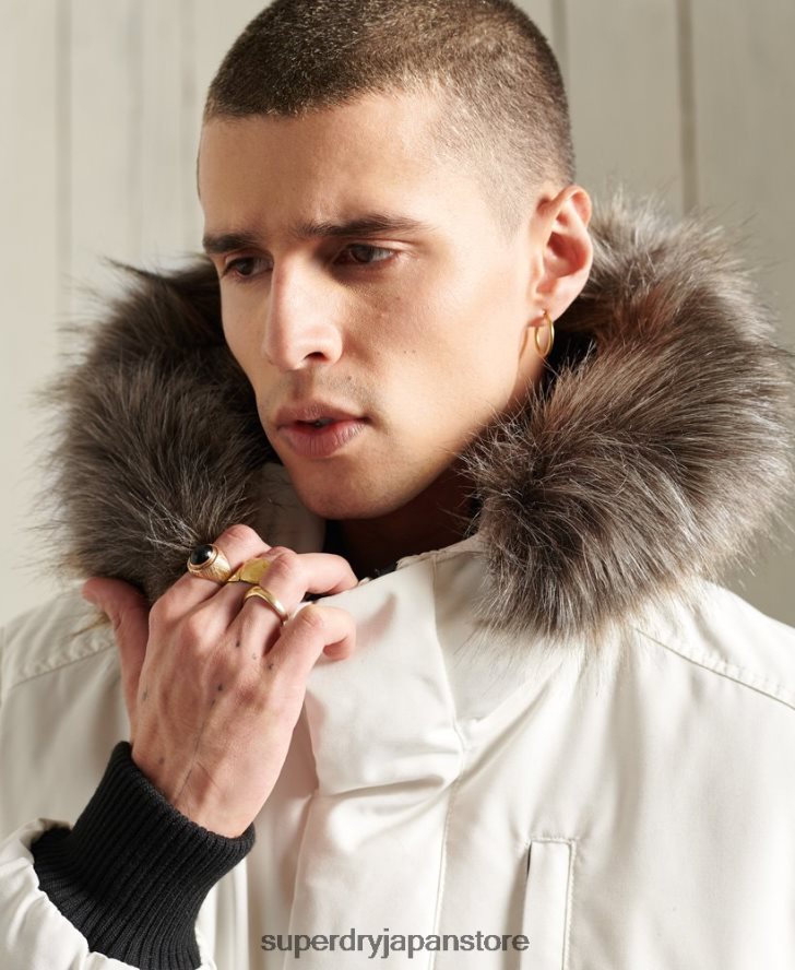 エベレスト ボンバージャケット 男性 Superdry 衣類 クリーム 2J62PZ4567