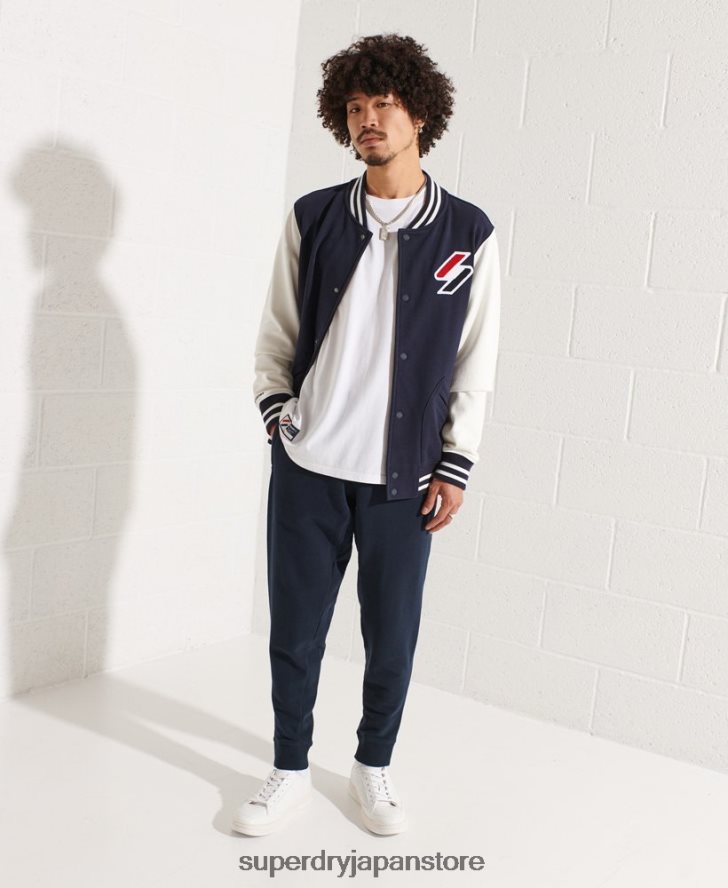 コードシェニールウォークアウトジャケット 男性 Superdry 衣類 海軍 2J62PZ4568