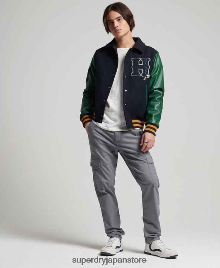 混合代表ボンバージャケット 男性 Superdry 衣類 海軍 2J62PZ4569