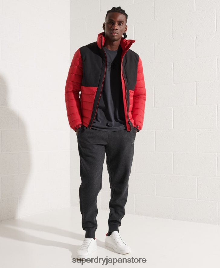 フードなしエクスペディションダウンジャケット 男性 Superdry 衣類 赤 2J62PZ4570