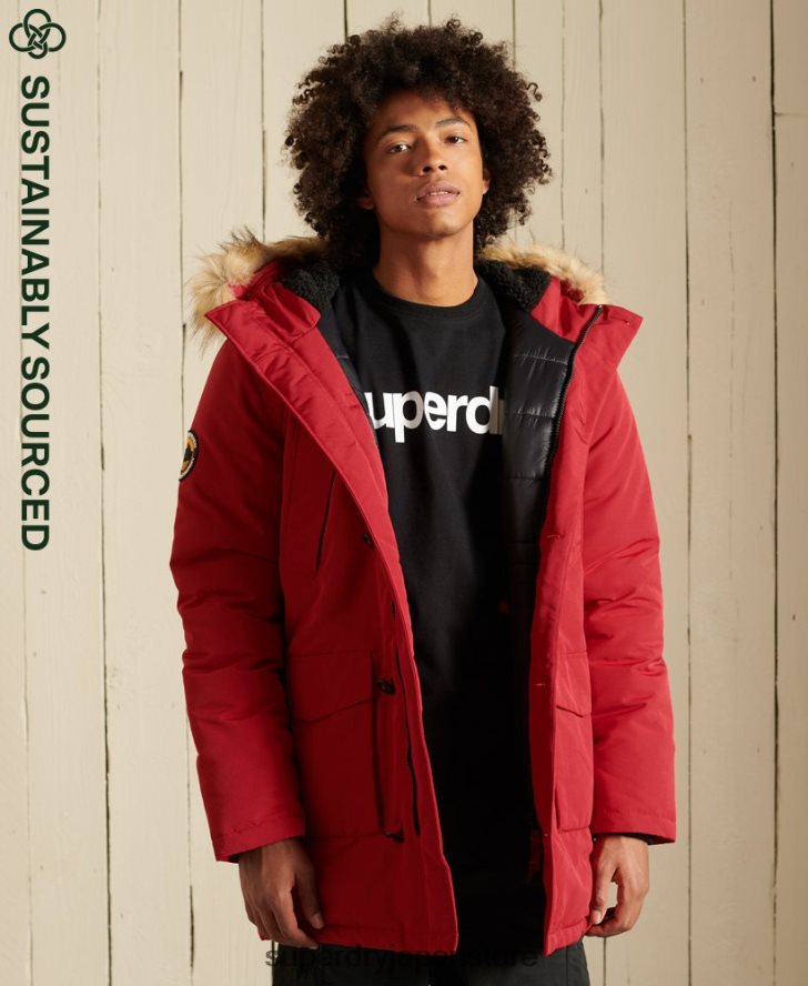 エベレストパーカーコート 男性 Superdry 衣類 赤 2J62PZ4571
