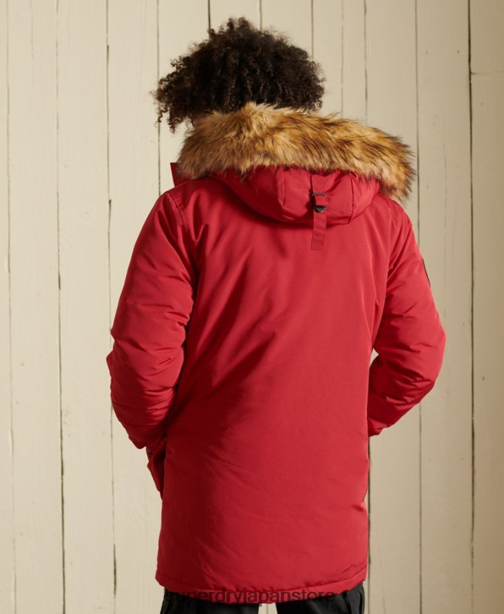 エベレストパーカーコート 男性 Superdry 衣類 赤 2J62PZ4571