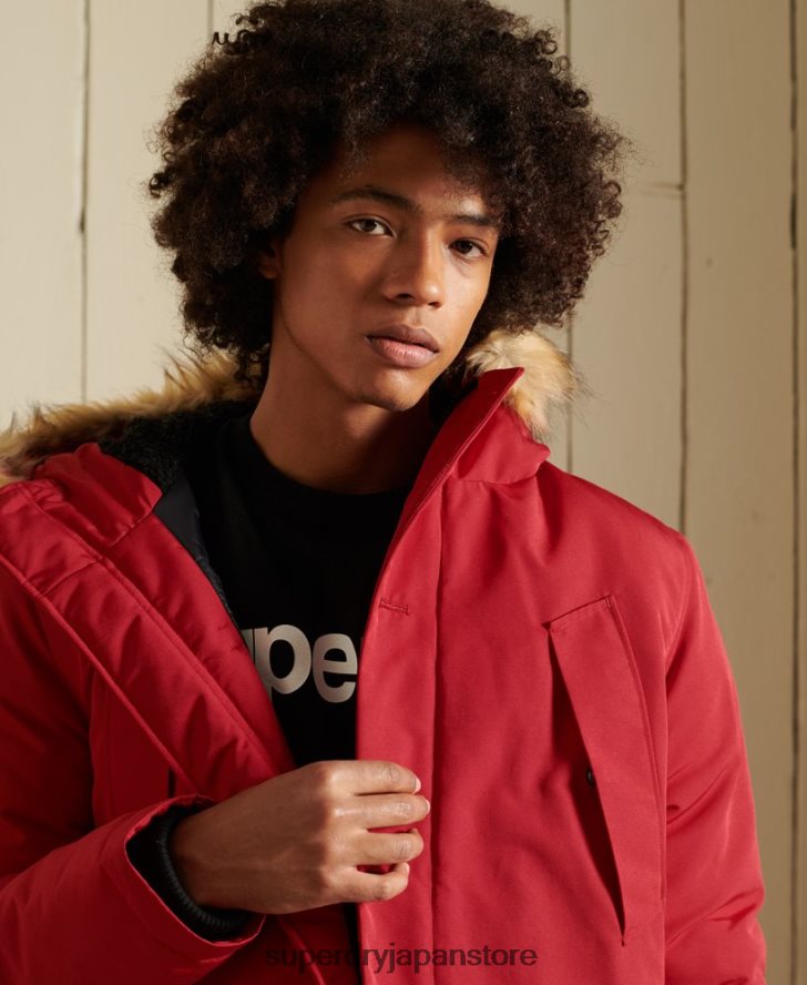 エベレストパーカーコート 男性 Superdry 衣類 赤 2J62PZ4571