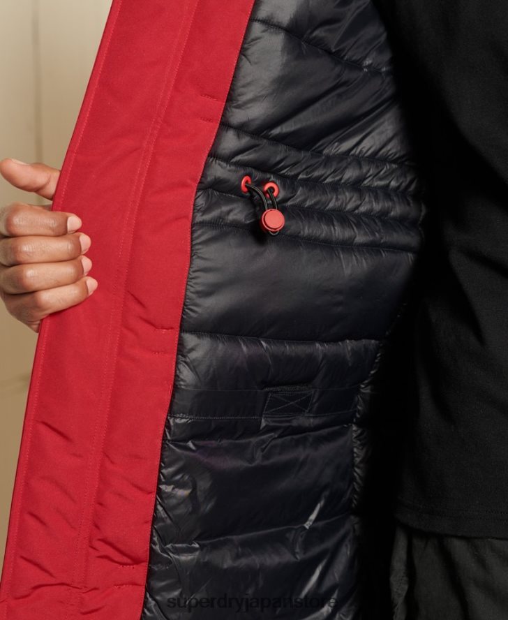 エベレストパーカーコート 男性 Superdry 衣類 赤 2J62PZ4571