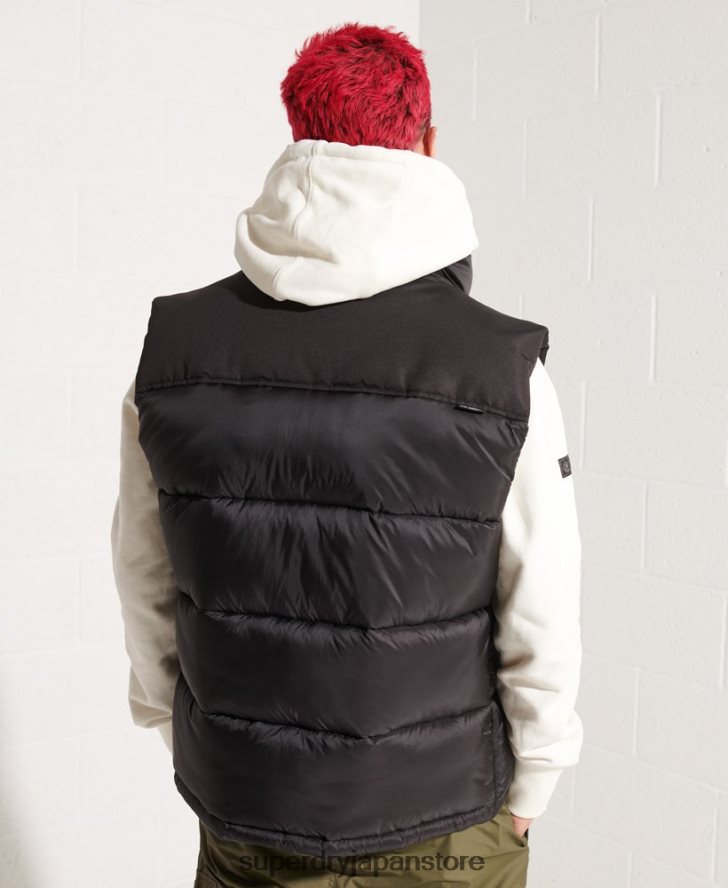 パッド入りジレ 男性 Superdry 衣類 黒 2J62PZ4572