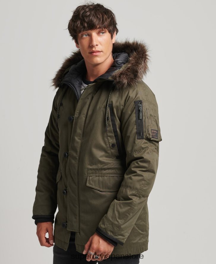 オリジナル＆ヴィンテージパーカーコート 男性 Superdry 衣類 緑 2J62PZ4573