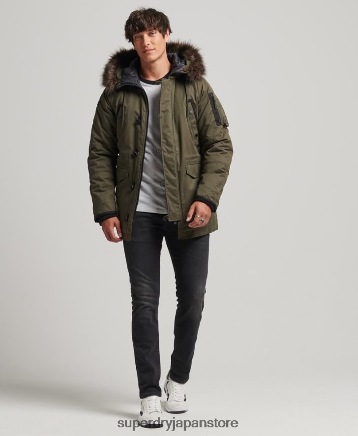 オリジナル＆ヴィンテージパーカーコート 男性 Superdry 衣類 緑 2J62PZ4573