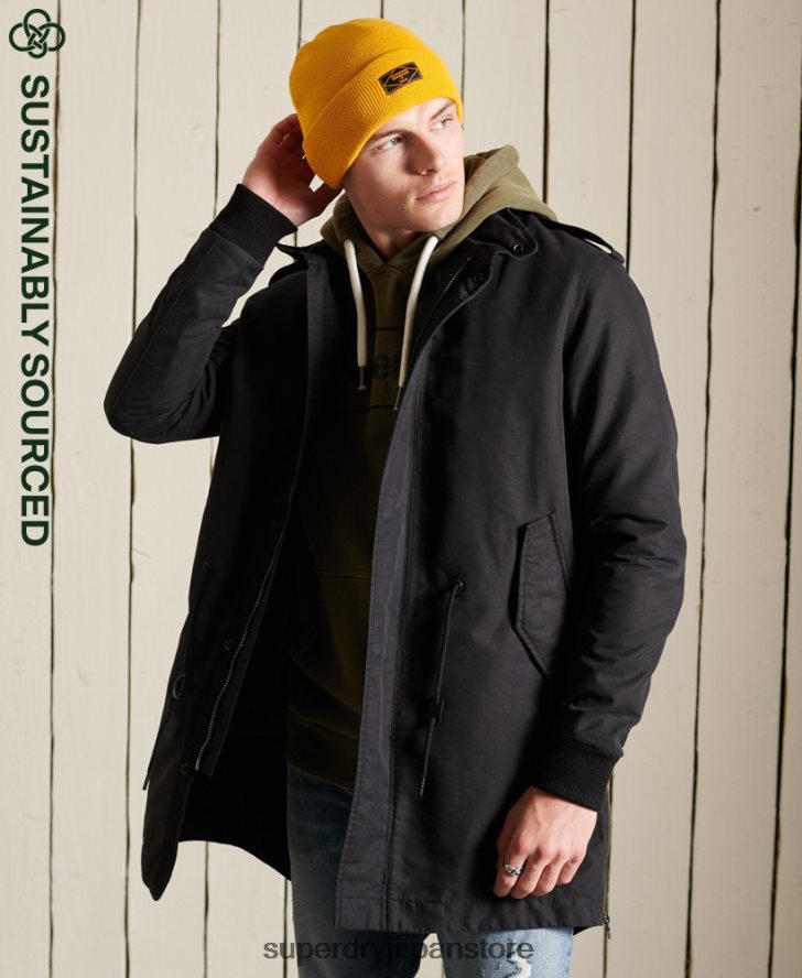 ミリタリープレミアムパーカーコート 男性 Superdry 衣類 濃い灰色 2J62PZ4576