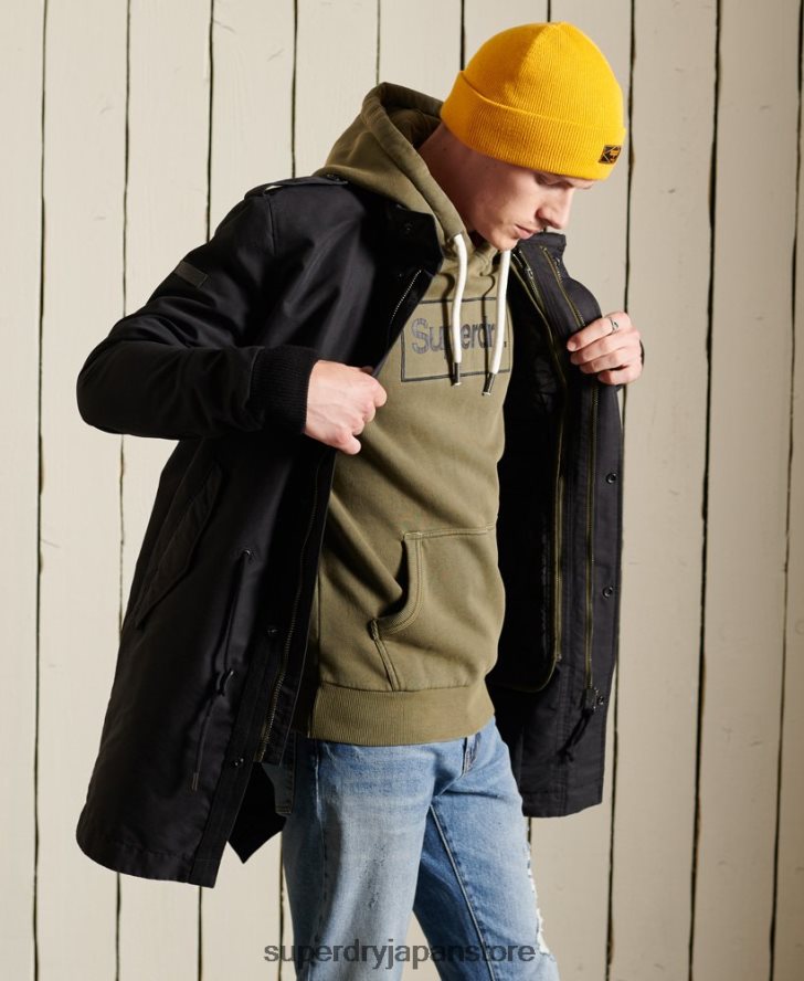 ミリタリープレミアムパーカーコート 男性 Superdry 衣類 濃い灰色 2J62PZ4576