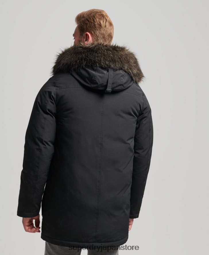 ルーキーダウンパーカーコート 男性 Superdry 衣類 濃い灰色 2J62PZ4577