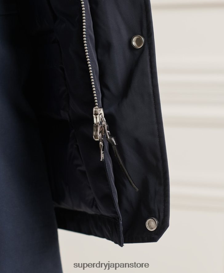 スタジオエベレストダウンパーカーコート 男性 Superdry 衣類 海軍 2J62PZ4578