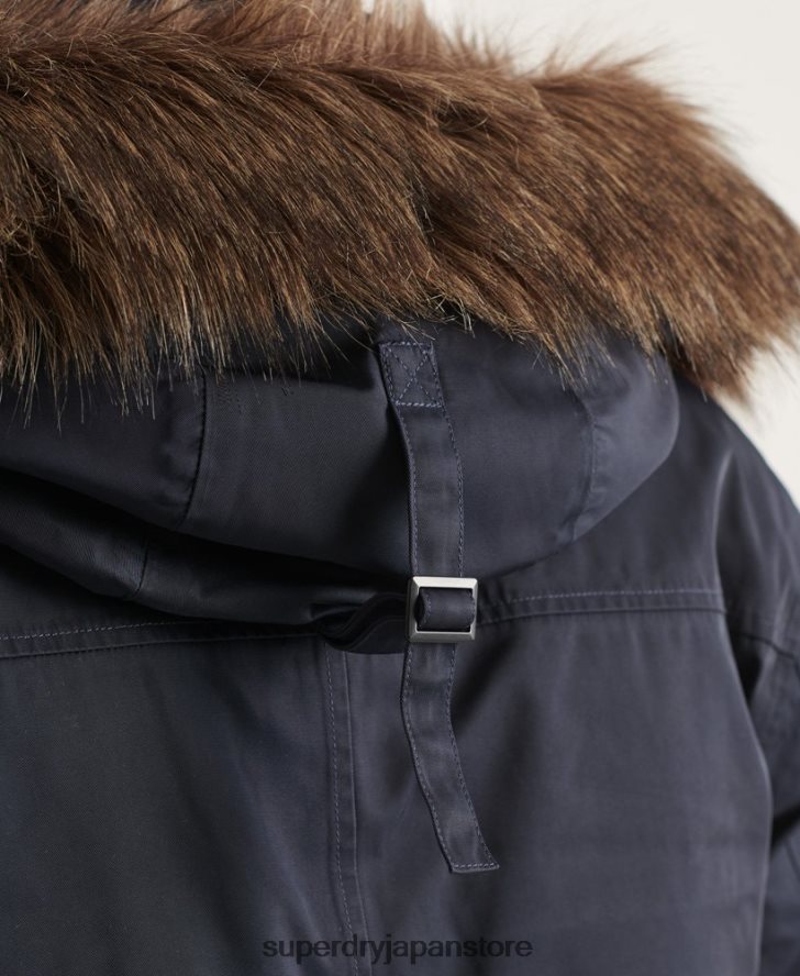 スタジオエベレストダウンパーカーコート 男性 Superdry 衣類 海軍 2J62PZ4578