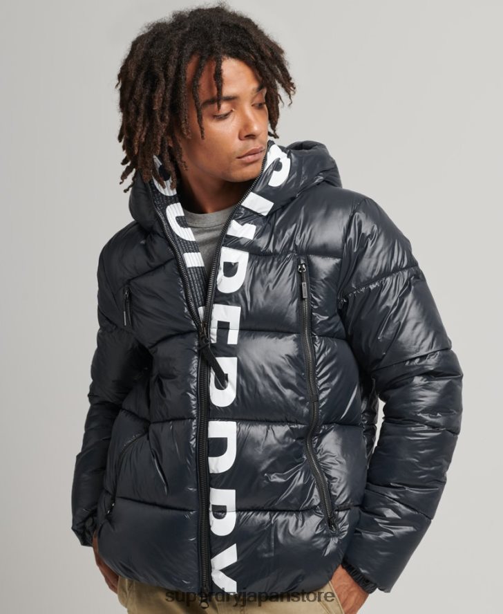 マウンテンフード付きアルパインジャケット 男性 Superdry 衣類 海軍 2J62PZ4581