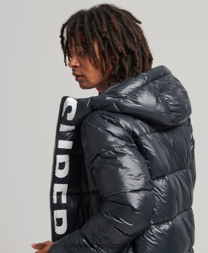 マウンテンフード付きアルパインジャケット 男性 Superdry 衣類 海軍 2J62PZ4581