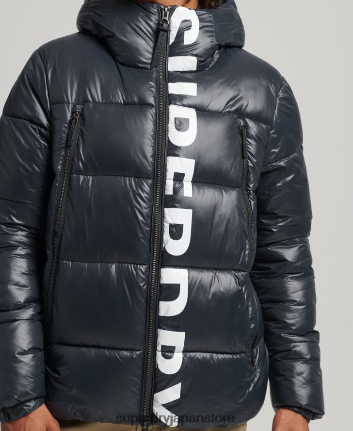 マウンテンフード付きアルパインジャケット 男性 Superdry 衣類 海軍 2J62PZ4581