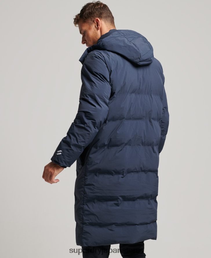 はえ縄フグコート 男性 Superdry 衣類 海軍 2J62PZ4583