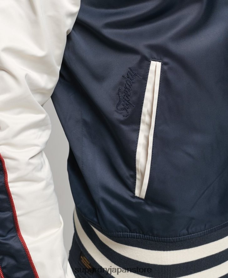 ヴィンテージスカジャンボンバージャケット 男性 Superdry 衣類 海軍 2J62PZ4585