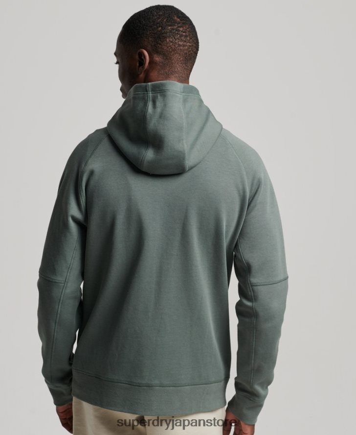 コードテックジップパーカー 男性 Superdry 衣類 緑 2J62PZ458