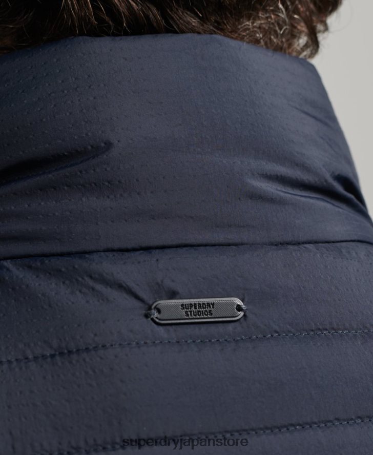 軽量パッド入りジレ 男性 Superdry 衣類 海軍 2J62PZ4590
