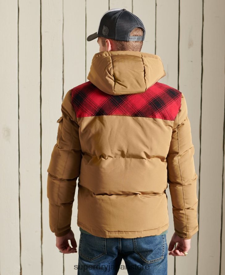 キルティングエベレストジャケット 男性 Superdry 衣類 緑 2J62PZ4592