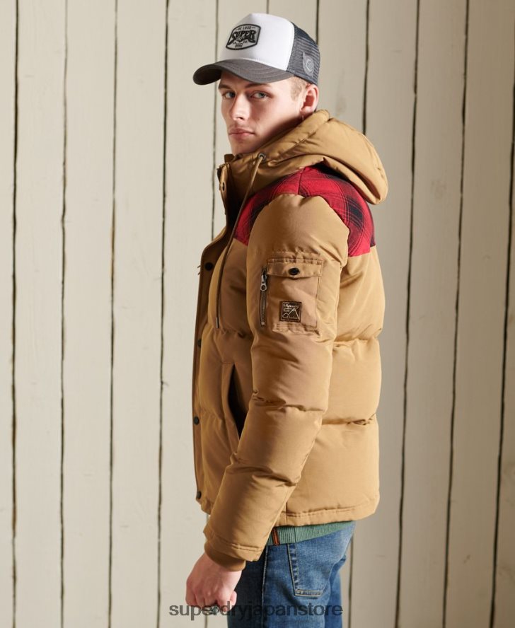 キルティングエベレストジャケット 男性 Superdry 衣類 緑 2J62PZ4592