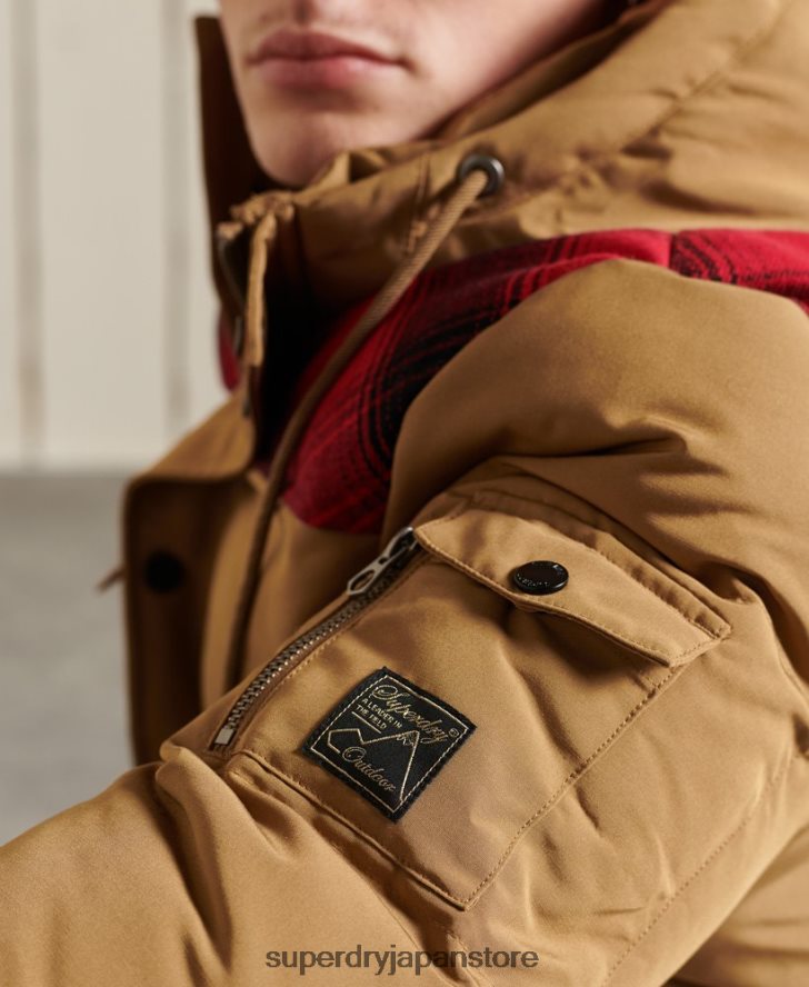 キルティングエベレストジャケット 男性 Superdry 衣類 緑 2J62PZ4592