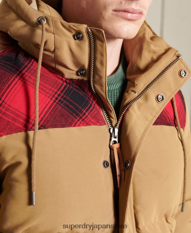 キルティングエベレストジャケット 男性 Superdry 衣類 緑 2J62PZ4592