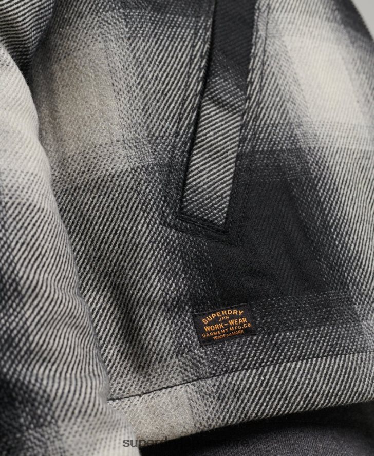 ヴィンテージウールハリントンジャケット 男性 Superdry 衣類 黒 2J62PZ4594