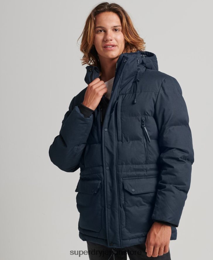 マイクロファイバーエクスペディションパーカージャケット 男性 Superdry 衣類 海軍 2J62PZ4596
