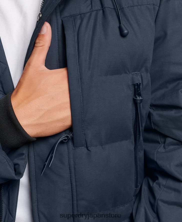 マイクロファイバーエクスペディションパーカージャケット 男性 Superdry 衣類 海軍 2J62PZ4596