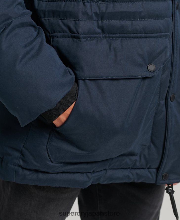 マイクロファイバーエクスペディションパーカージャケット 男性 Superdry 衣類 海軍 2J62PZ4596