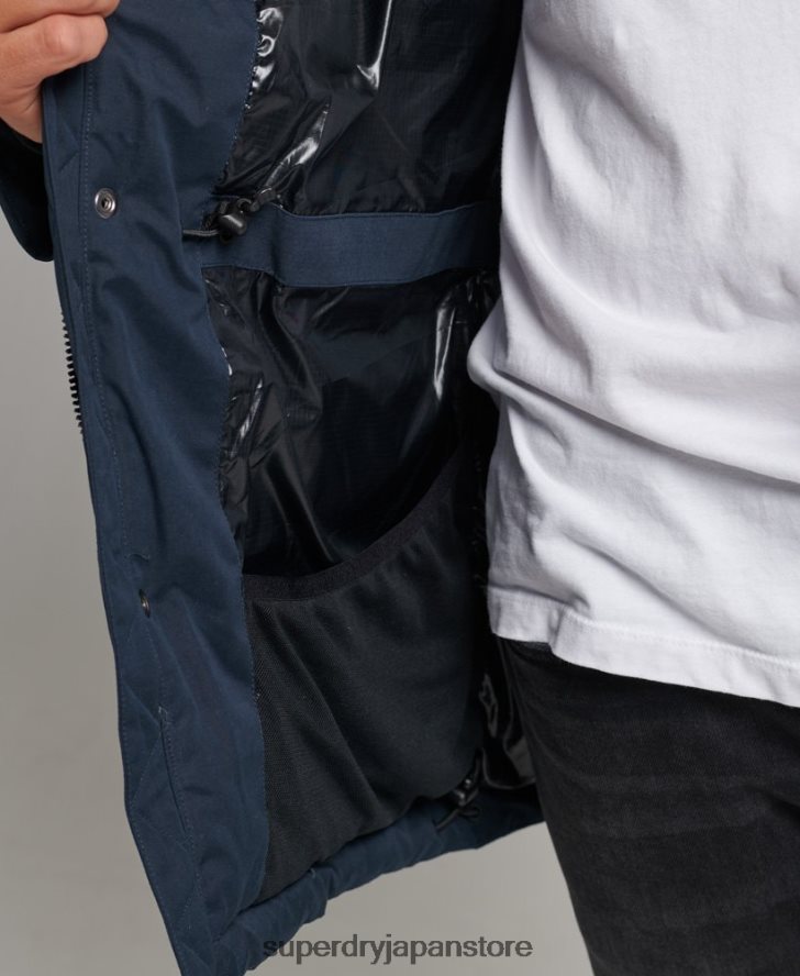 マイクロファイバーエクスペディションパーカージャケット 男性 Superdry 衣類 海軍 2J62PZ4596