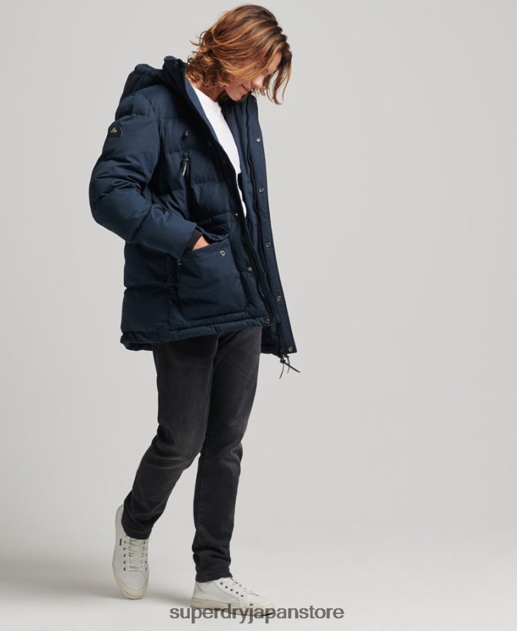 マイクロファイバーエクスペディションパーカージャケット 男性 Superdry 衣類 海軍 2J62PZ4596