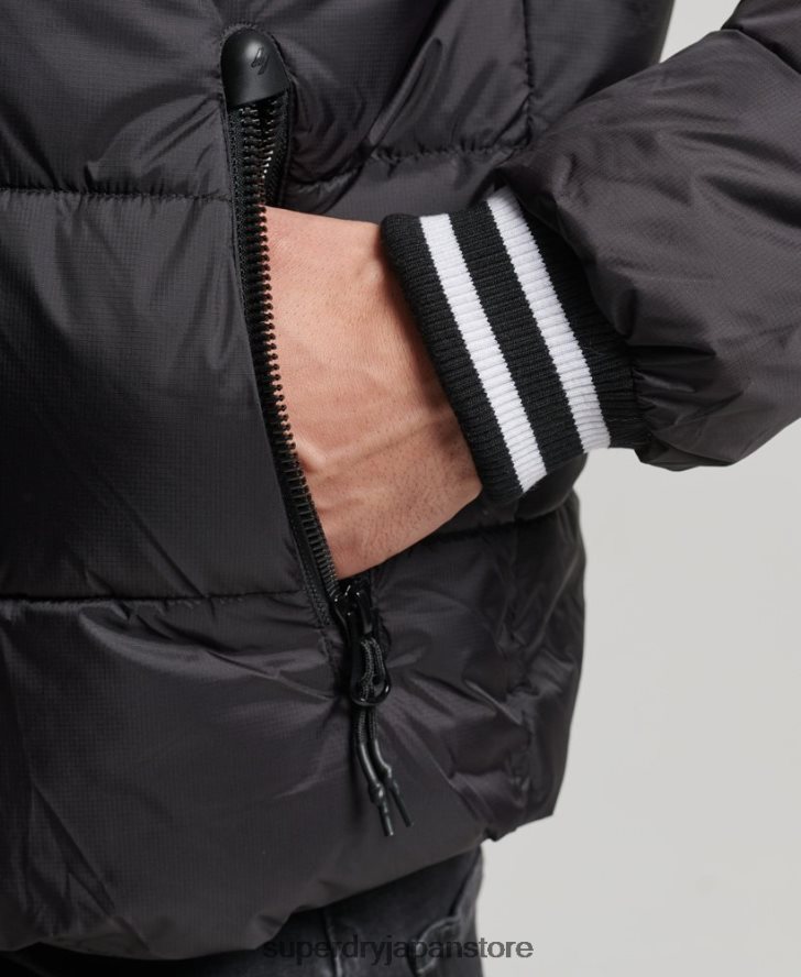 スポーツダウンカラーブロックジャケット 男性 Superdry 衣類 黒 2J62PZ4597
