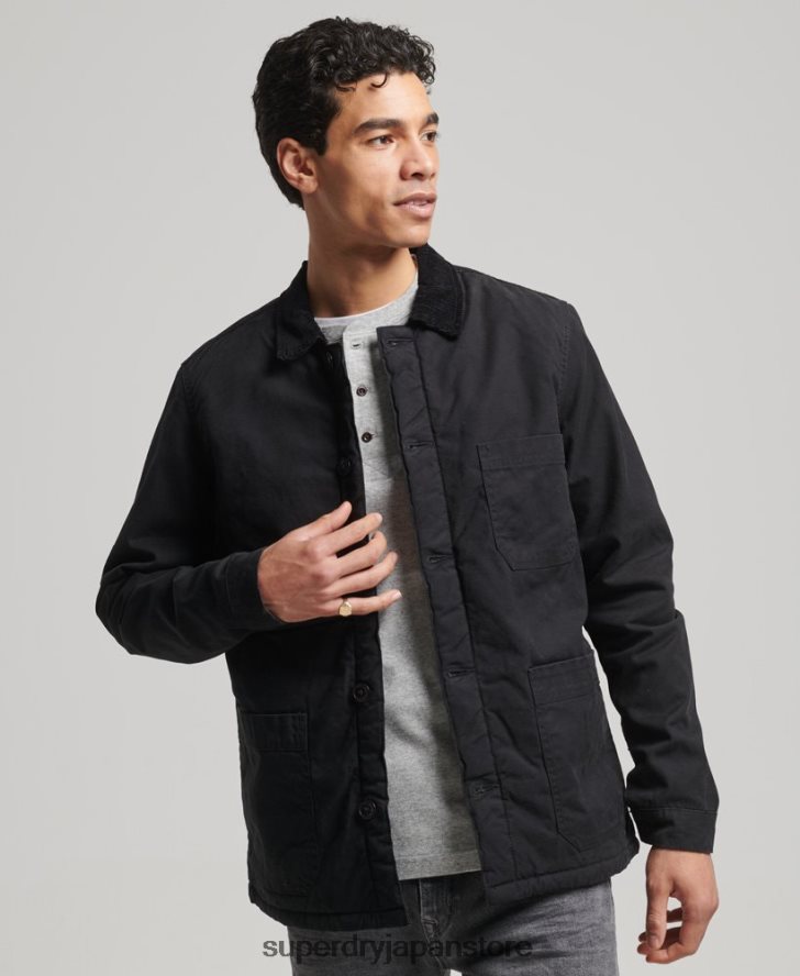 ユーティリティミックスオーバーシャ​​ツ 男性 Superdry 衣類 黒 2J62PZ4598