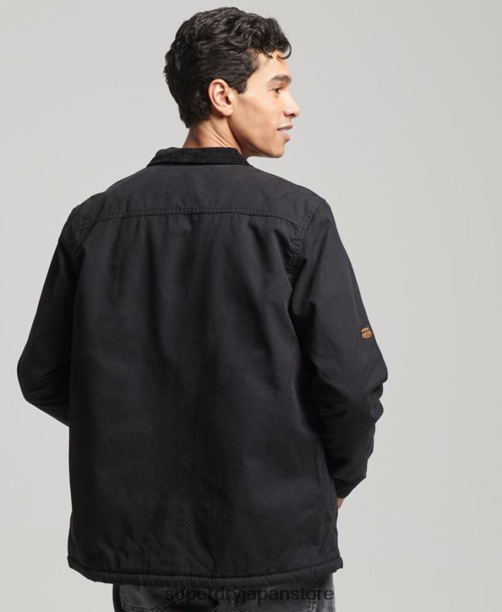 ユーティリティミックスオーバーシャ​​ツ 男性 Superdry 衣類 黒 2J62PZ4598