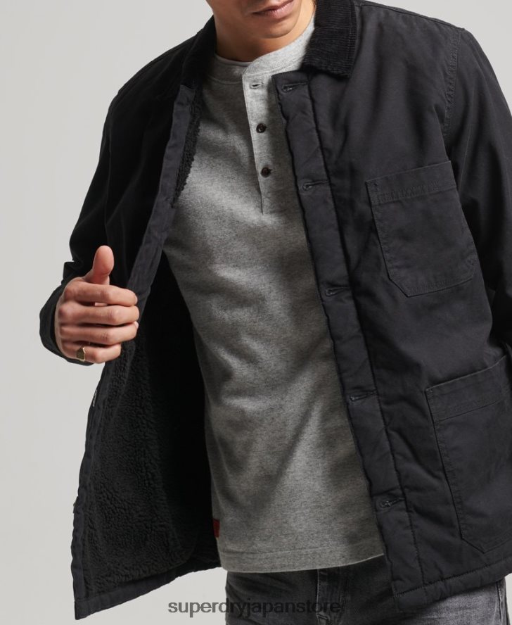 ユーティリティミックスオーバーシャ​​ツ 男性 Superdry 衣類 黒 2J62PZ4598