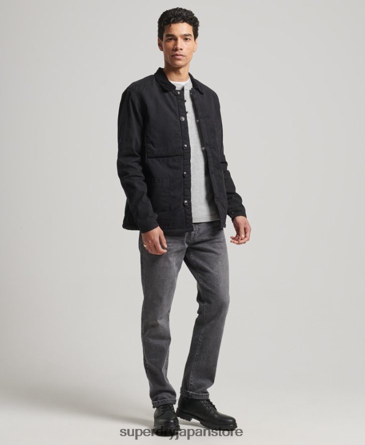 ユーティリティミックスオーバーシャ​​ツ 男性 Superdry 衣類 黒 2J62PZ4598