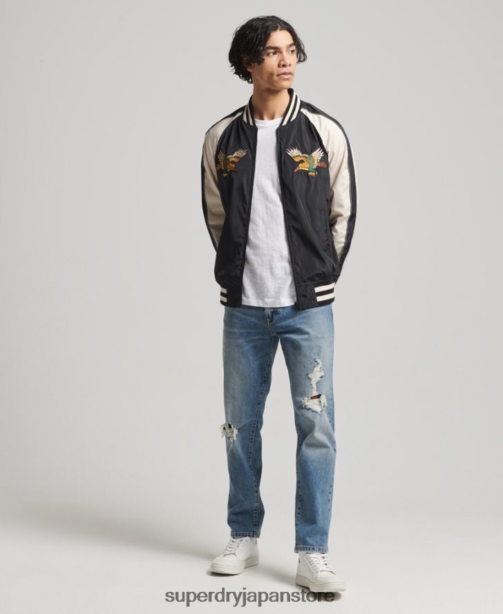 ヴィンテージスカジャンジャケット 男性 Superdry 衣類 黒 2J62PZ4599