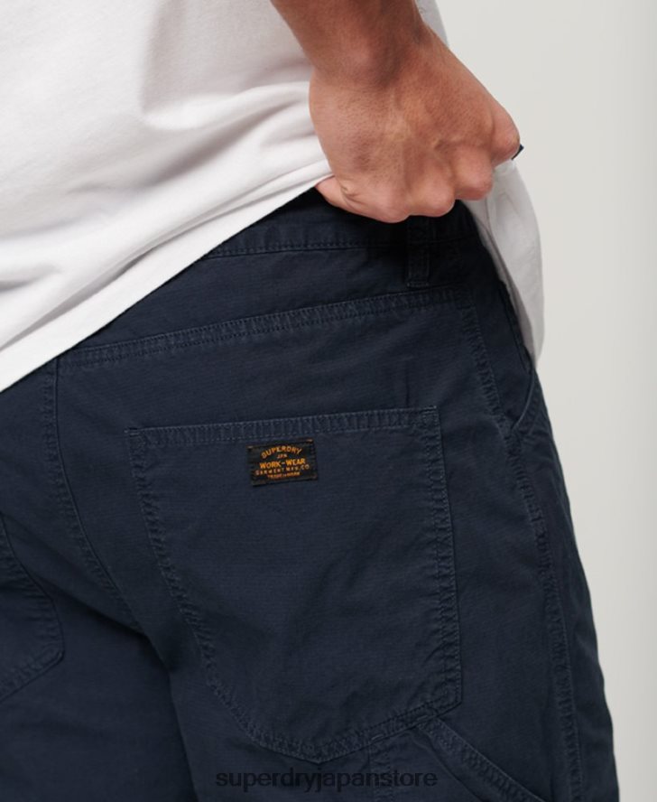 カーペンターショーツ 男性 Superdry 衣類 海軍 2J62PZ45