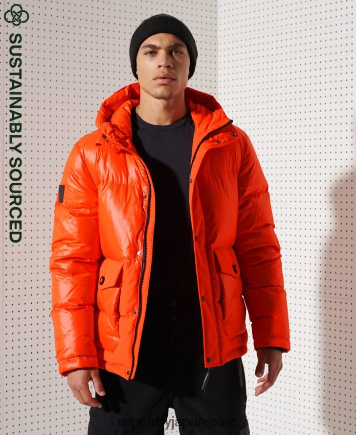 マウンテンダウンレスキュージャケット 男性 Superdry 衣類 オレンジ 2J62PZ4601