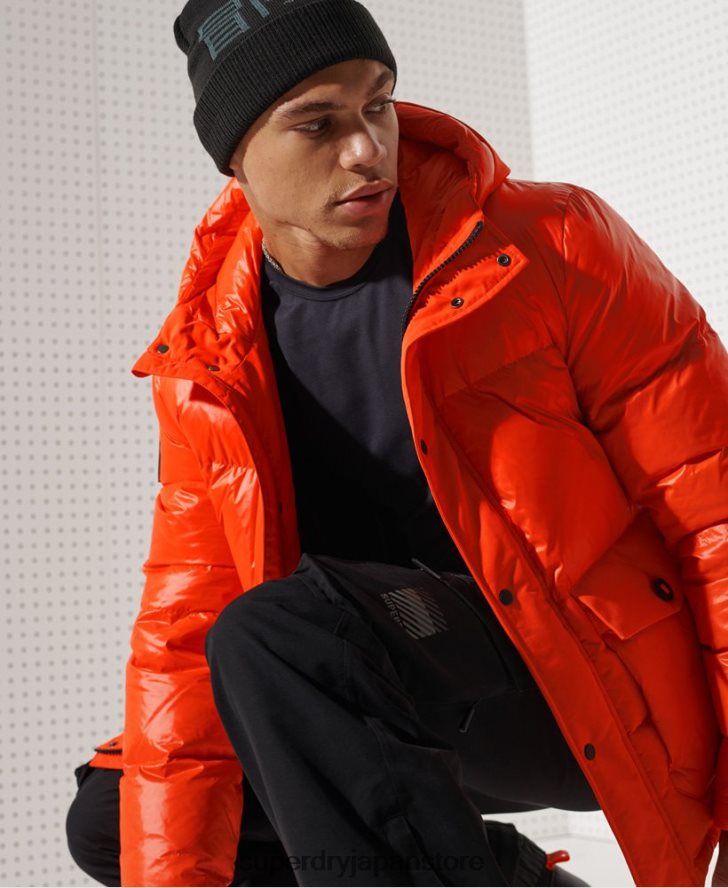 マウンテンダウンレスキュージャケット 男性 Superdry 衣類 オレンジ 2J62PZ4601