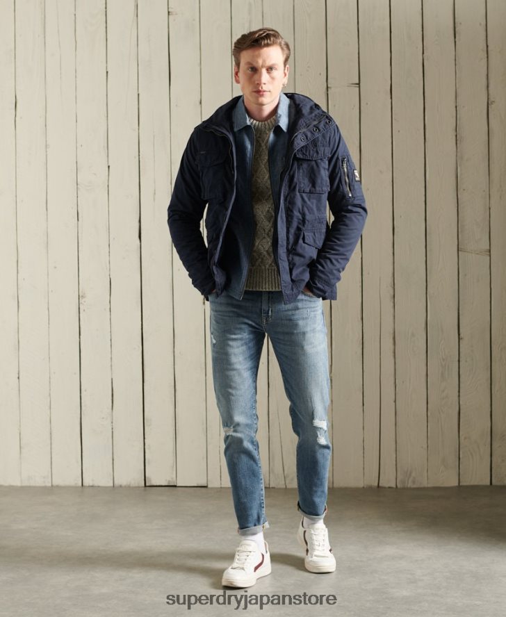 クラシックなルーキージャケット 男性 Superdry 衣類 海軍 2J62PZ4603