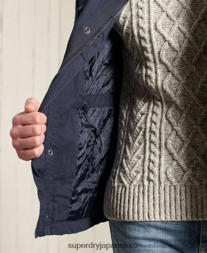 クラシックなルーキージャケット 男性 Superdry 衣類 海軍 2J62PZ4603